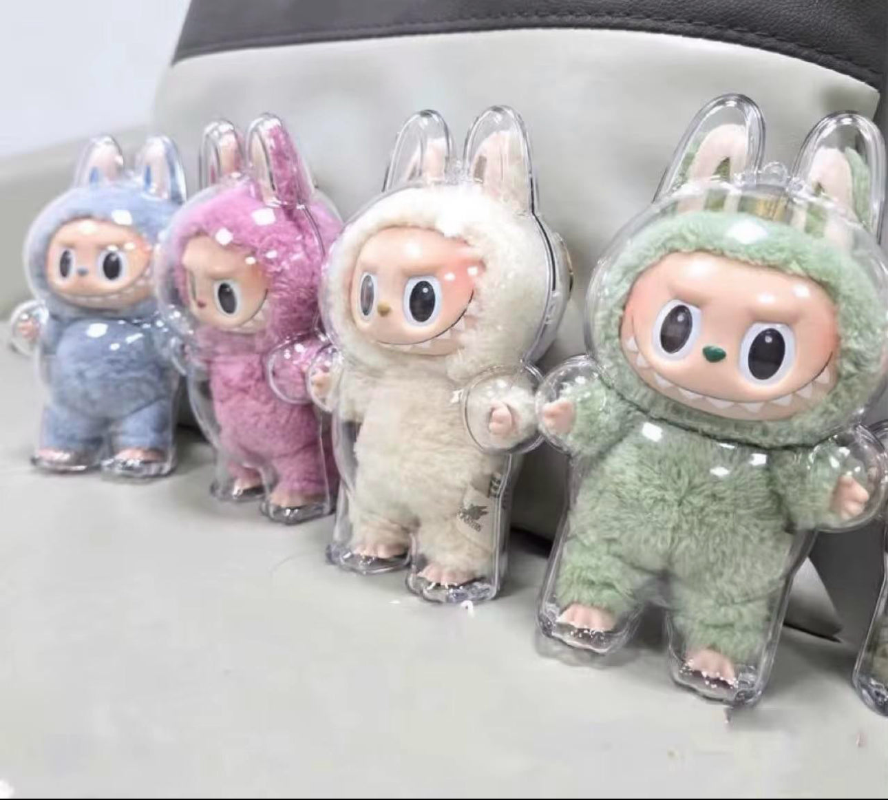 LABUBU Premium Acrylic Display Case for Both Exciting Macaron & Big into Energy Vinyl Plush Figures