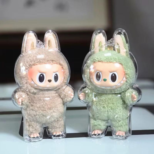 LABUBU Premium Acrylic Display Case for Both Exciting Macaron & Big into Energy Vinyl Plush Figures 