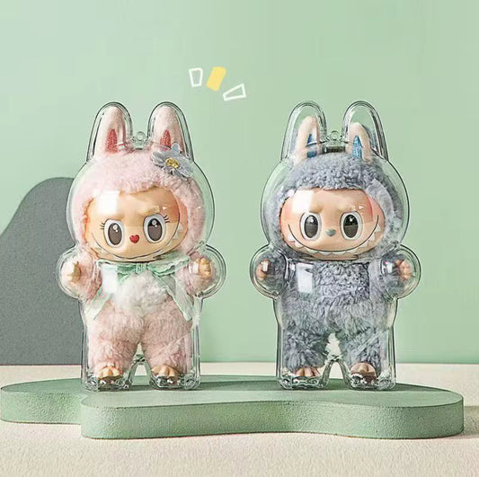 DEADSTOCK Premium Acrylic Display Case for Both Exciting Macaron & Big into Energy Vinyl Plush Figures - Crystal Clear 5mm Thick Walls Dustproof Scratch