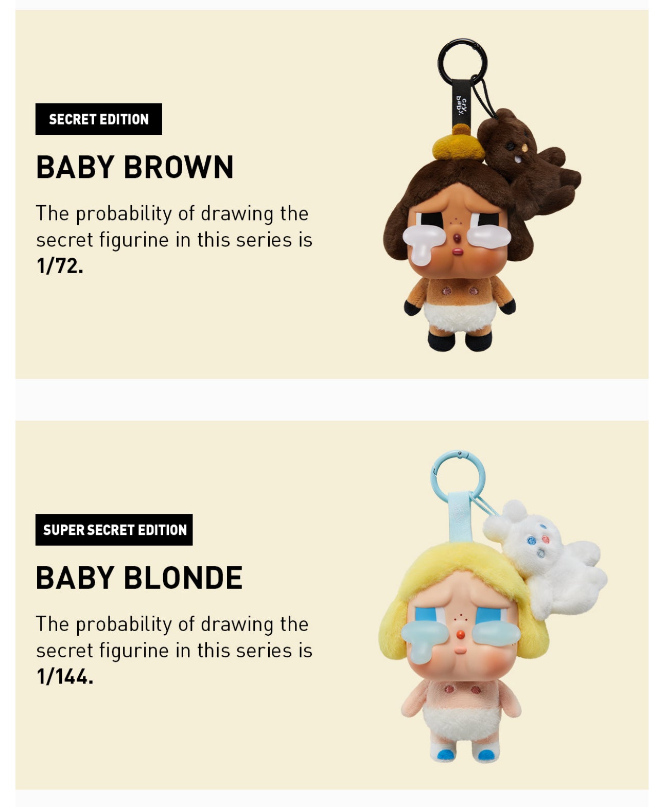 CRYBABY Crying Again Series-Vinyl Face Plush Blind Box POP MART